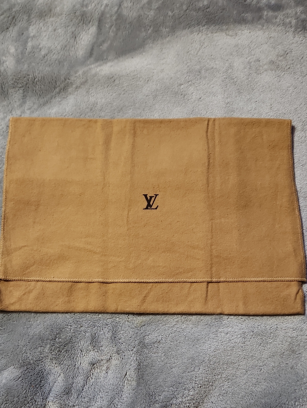 Louis Vuitton Dust Bag in Tan with Brown LV Logo